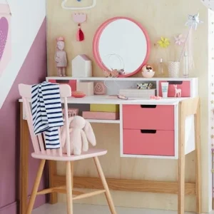 Bureau-coiffeuse Enfant COLORS BLOCS Blanc/rose/bois – Vertbaudet 12