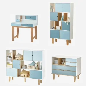 Bureau Enfant LIGNE OSLO Blanc/bleu/bois – Vertbaudet 18