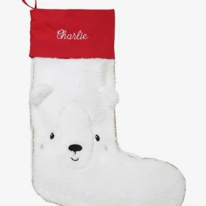 Chaussette De Noël Ours En Bouclette Personnalisable Blanc – Vertbaudet 12