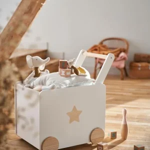 Coffre De Rangement Avec Roulettes LIGNE GRANDE OURSE Blanc / Bois – Vertbaudet 15