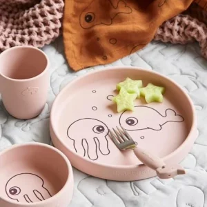 Coffret Repas 3 Pièces DONE BY DEER Sea Friends En Silicone Bleu – Done By Deer 16