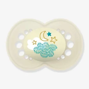 Lot De 2 Sucettes En Silicone MAM Nuit 18+ Vert + Bleu – Mam 9