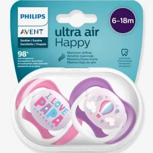 Lot De 2 Sucettes Ultra Air Animals 2e âge Philips AVENT Pingouin + éléphant – Philips Avent 12