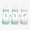 Lot De 3 Biberons 260 Ml MAM Easy Start Anti-colique Nature 2 Bleu Aqua + 1 Beige – Mam 22