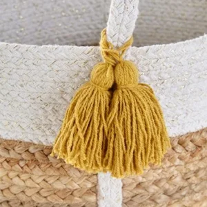 Panier En Jute Avec Fils Lurex Marguerite Blanc – Vertbaudet 15