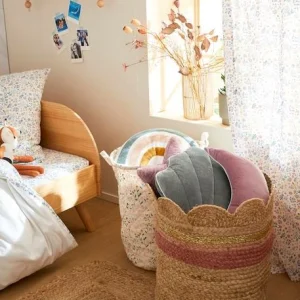 Panier En Jute Festonné Fiore Osier/rose – Vertbaudet 12