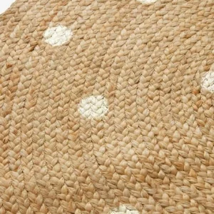 Tapis Jute à Pois Dorés Beige Clair Uni Avec Decor – Vertbaudet 10